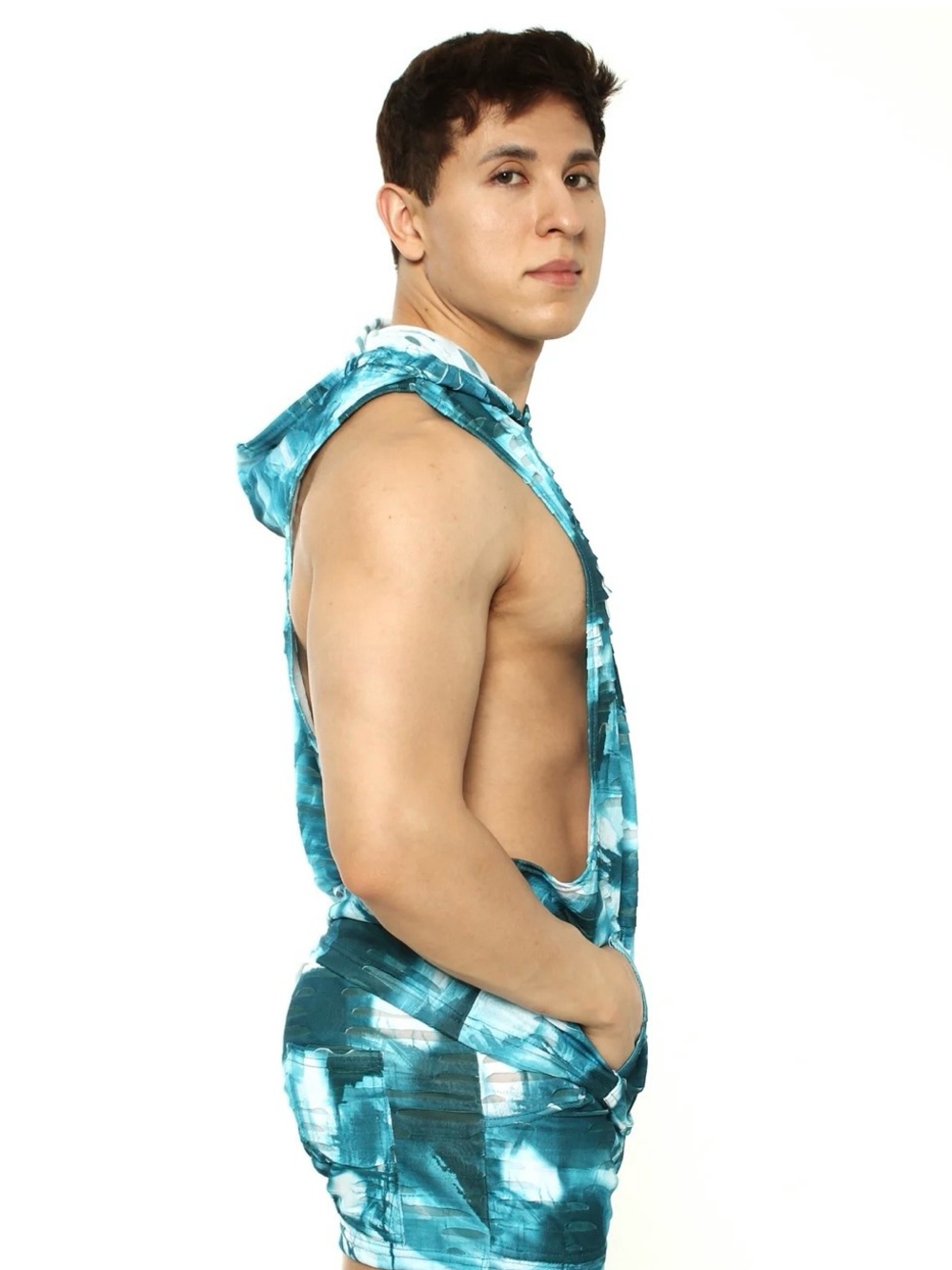 Men's “N2N” Burnout Beach Hoodie